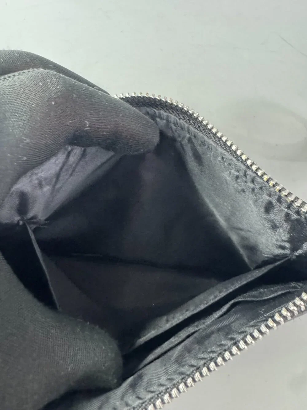Black Bobbi black glasses design wristlet zipper pouch makeup bag